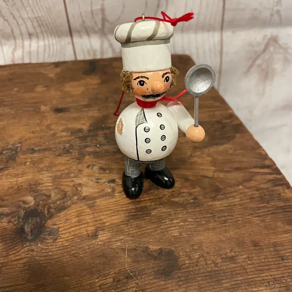 Lot of 6 Vintage Wooden Christmas ornaments